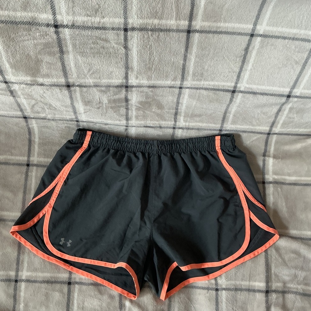 Under Armour Women's Athletic Shorts in Black and Coral